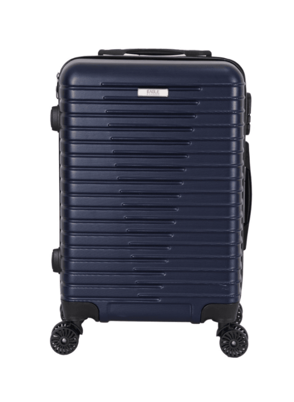 luggage bag with 360° spinner wheels and scratch resistant finish