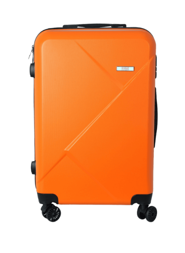 luggage bag with 360° spinner wheels and scratch resistant finish