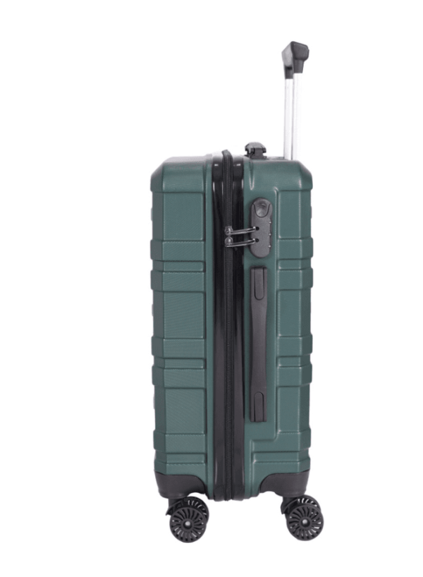 luggage bag with 360° spinner wheels and scratch resistant finish