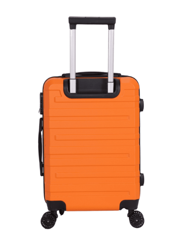 luggage bag with 360° spinner wheels and scratch resistant finish