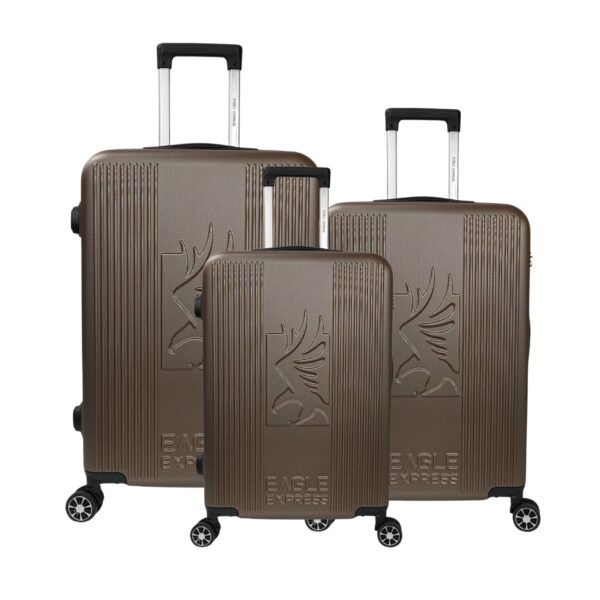 travel trolley set brown