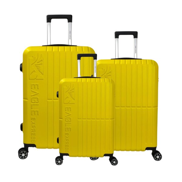 yellow hard trolley set