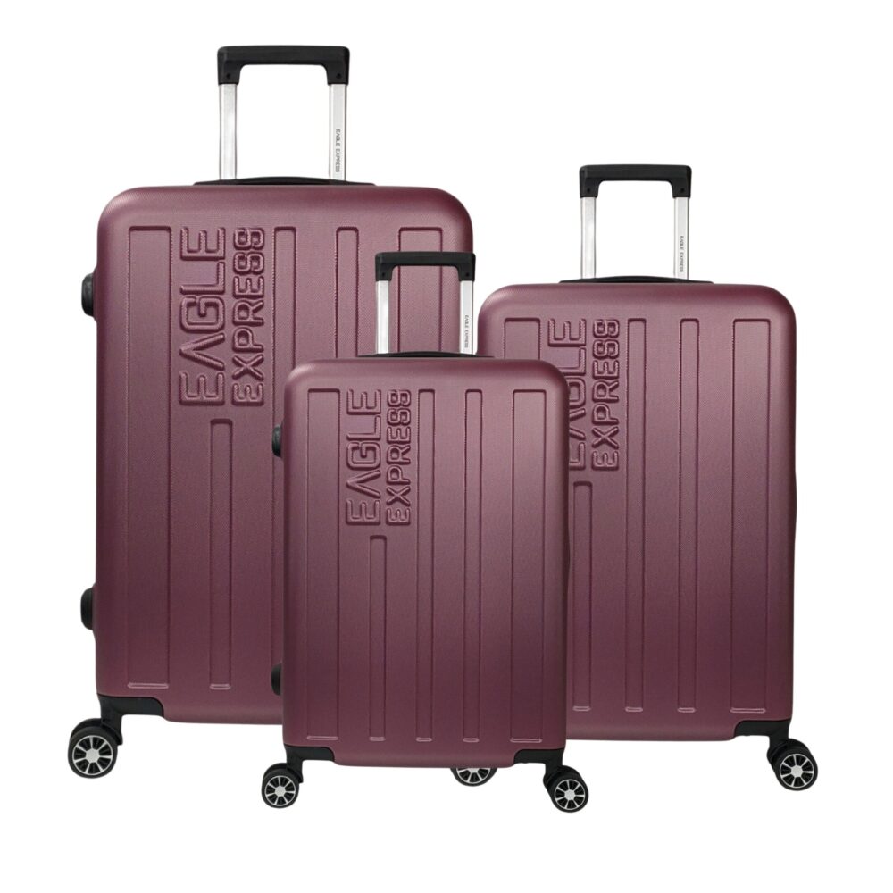 Purplish Red Luggage Bag Set of 3