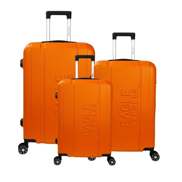 orange trolley bags 3pcs set