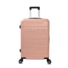 baby pink medium size suitcase